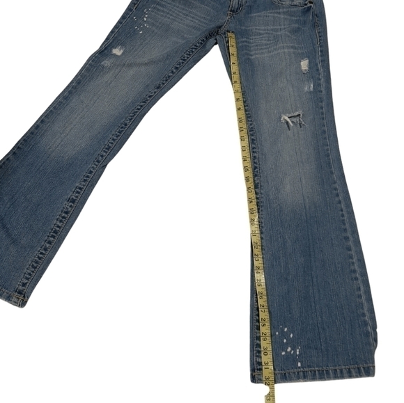 Distressed Jeans  Faded blue Bootcut Amethyst Size 9 - Picture 12 of 14